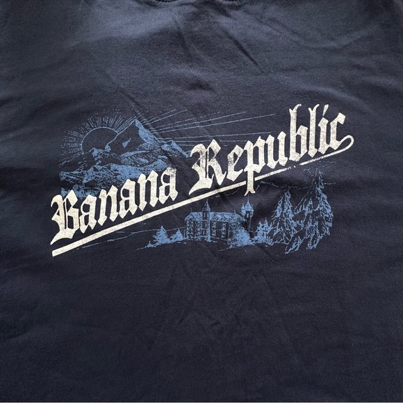 Banana Republic Dark Blue Graphic Long Sleeve Tee - Picture 4 of 6
